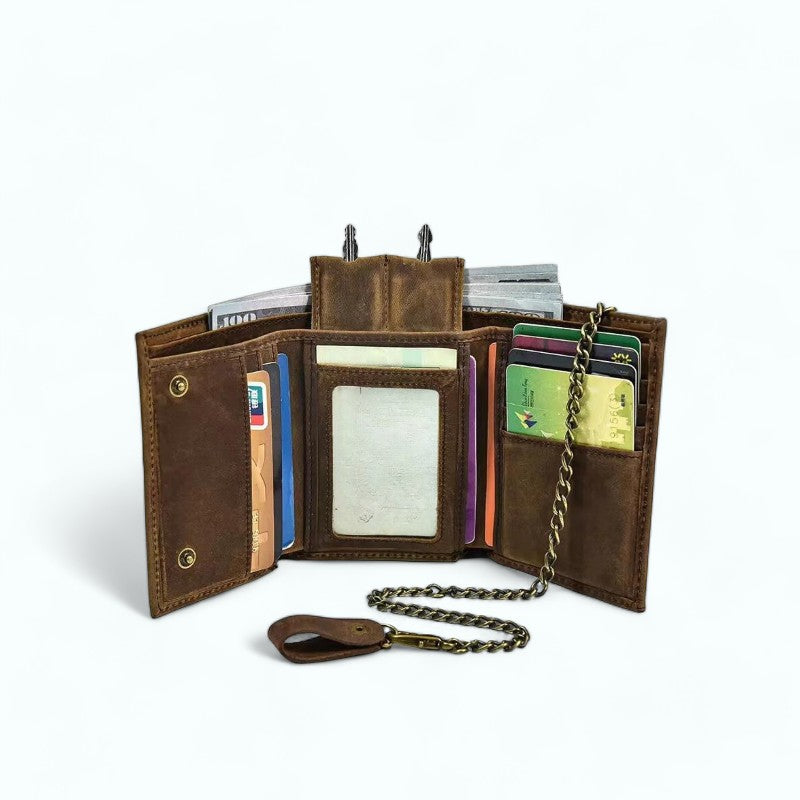 
                  
                    Portefeuille Homme Cuir avec Chaine Café
                  
                