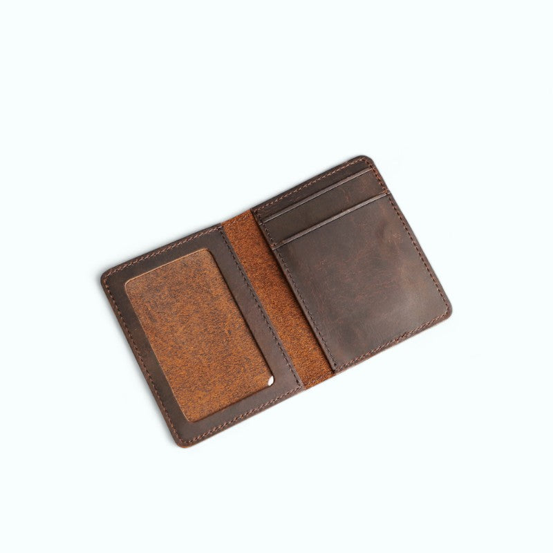 Portefeuille Homme Cuir Brun Café