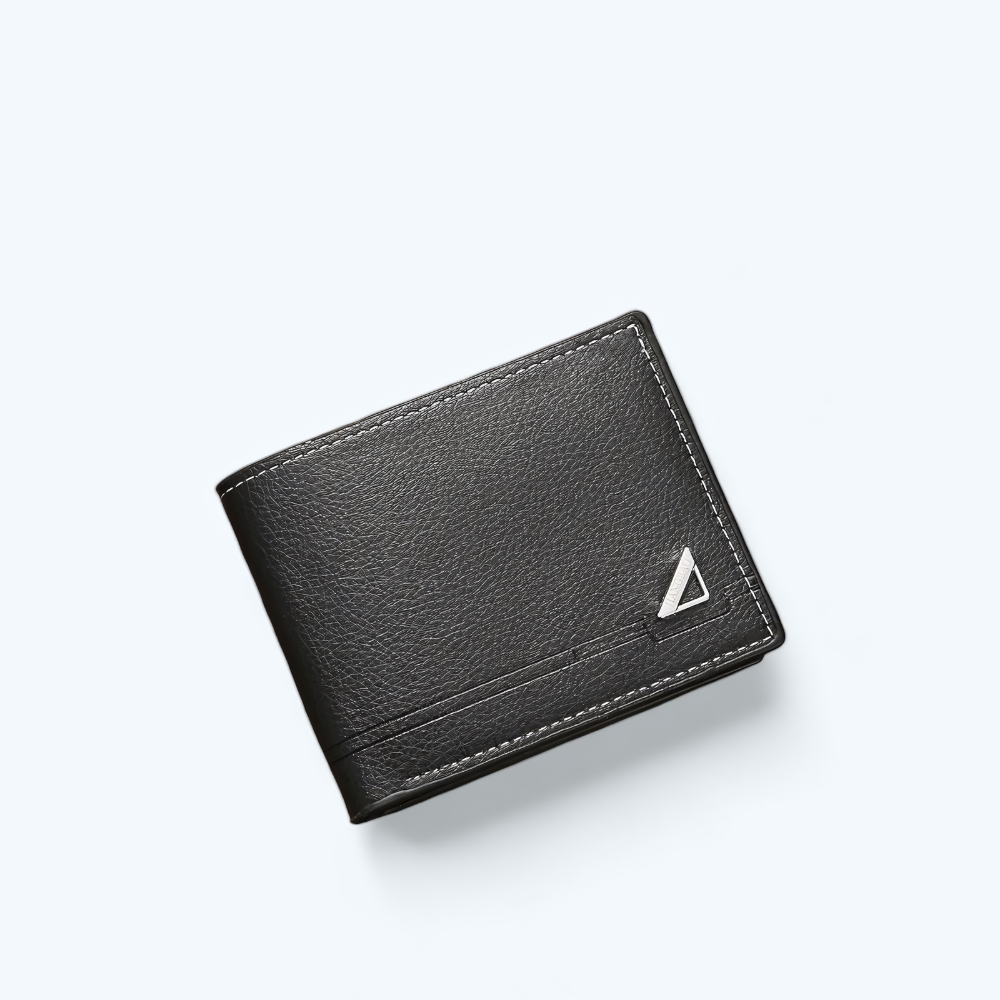 Portefeuille Homme Cuir Vegan Noir
