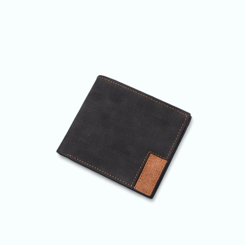 Portefeuille Homme en Tissu Noir