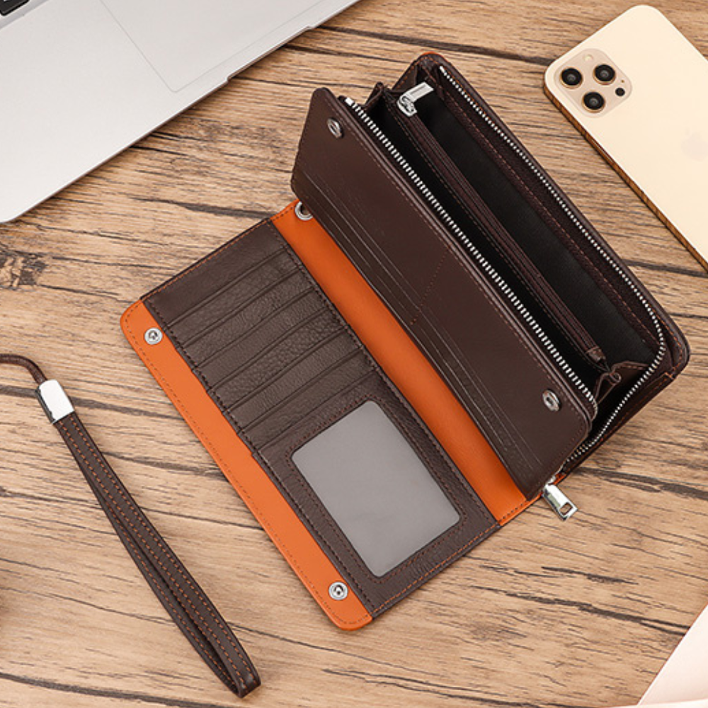 Portefeuille Homme Grand Format Café