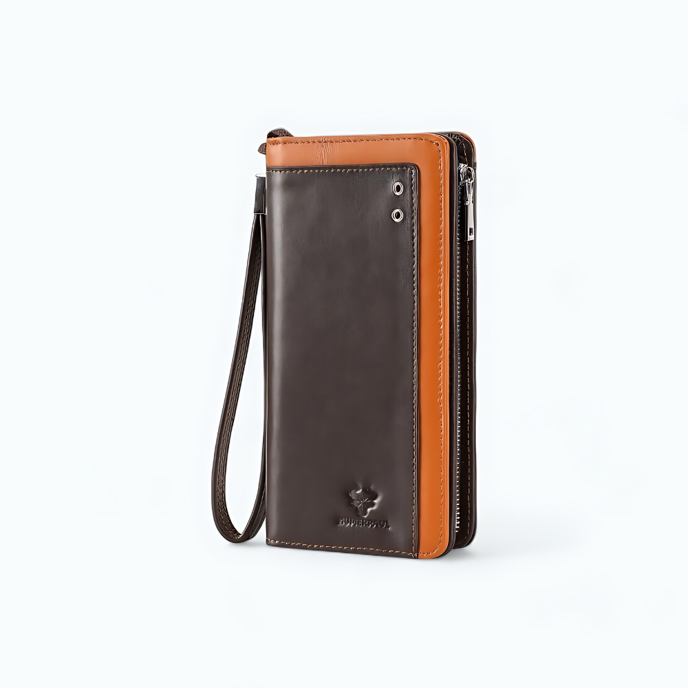 Portefeuille Homme Grand Format Café
