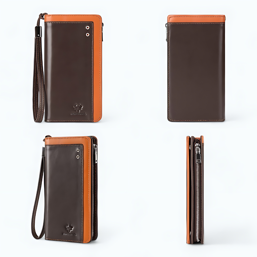 
                  
                    Portefeuille Homme Grand Format Café
                  
                