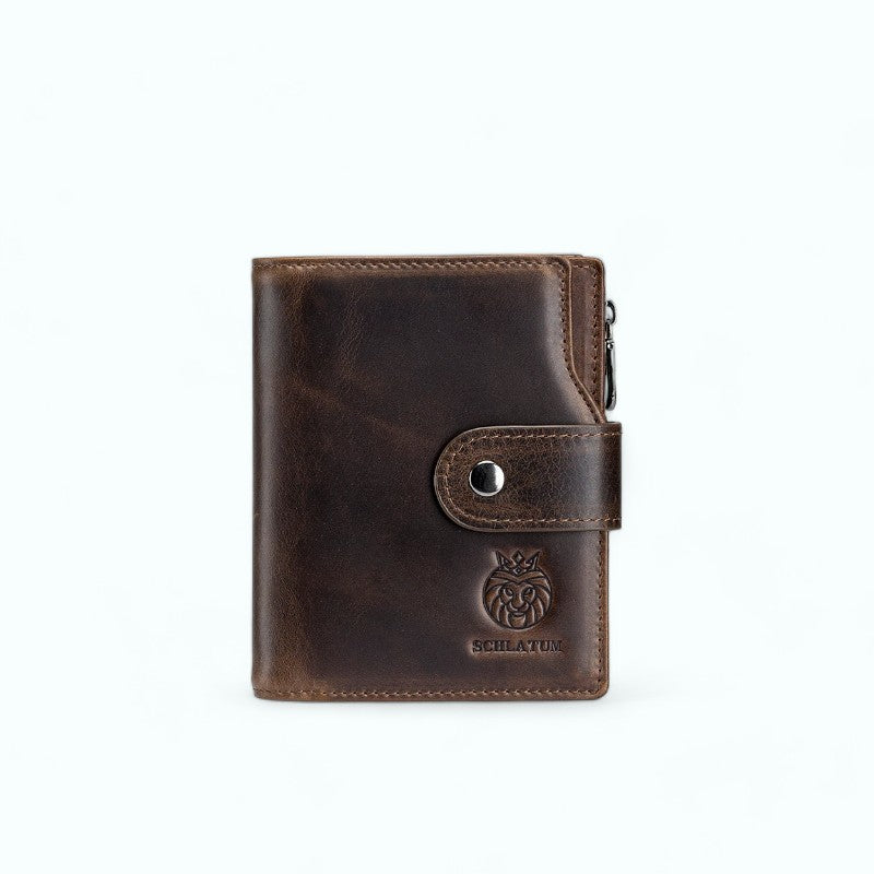 Portefeuille Homme Moderne Cuir Café