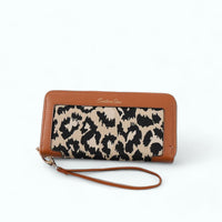 Portefeuille Leopard Kaki