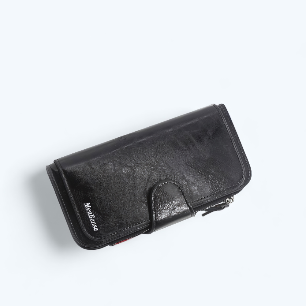 Portefeuille XXL Femme Cuir Noir